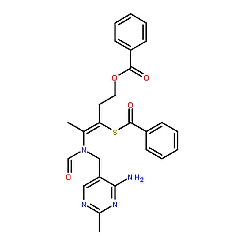 RHAWN 4-(N-((4-Amino-2-methylpyrimidin-5-yl)methyl)formamido)-3-(benzoylthio)pent-3-en-1-yl benzoa