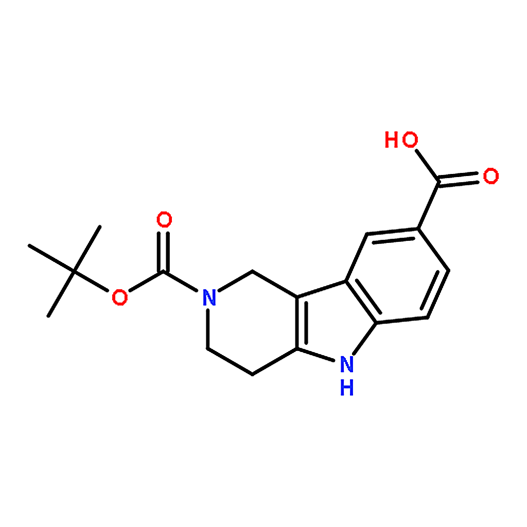 RHAWN 2-BOC-1，3，4，5-TETRAHYDRO-PYRIDO[4，3-B]INDOLE-8-CARBOXYLIC ACID