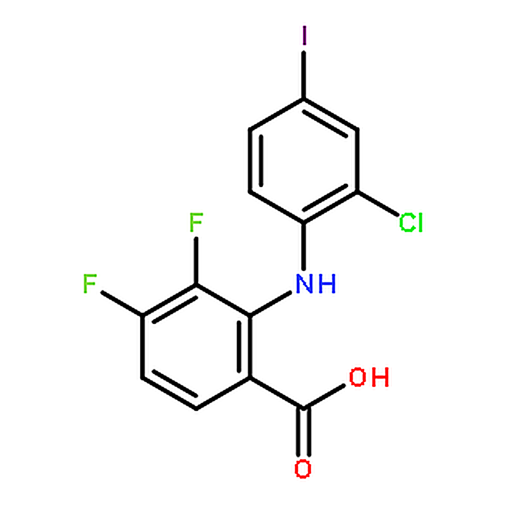 RHAWN 2-((2-Chloro-4-iodophenyl)amino)-3,4-difluorobenzoic acid