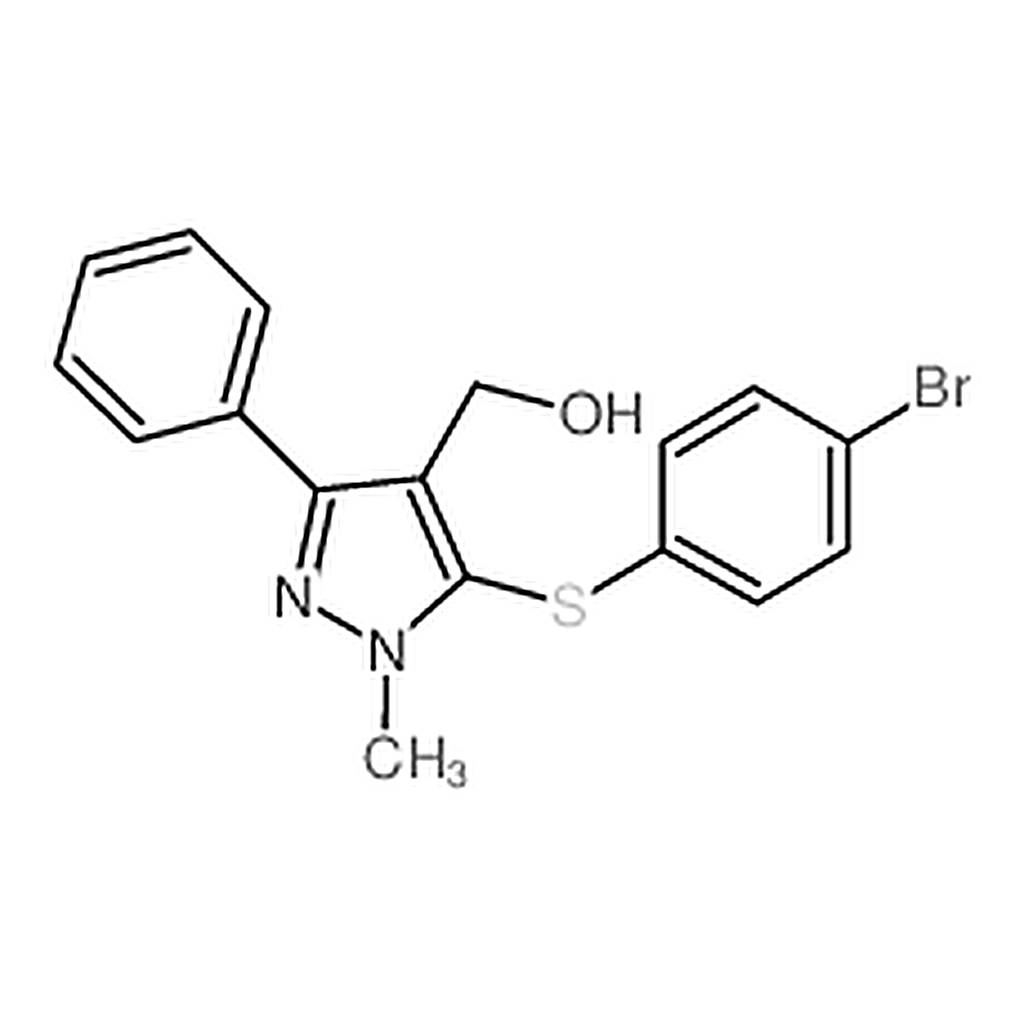 RHAWN {5-[(4-Bromophenyl)sulfanyl]-1-methyl-3-phenyl-1H-pyrazol-4-yl}methanol