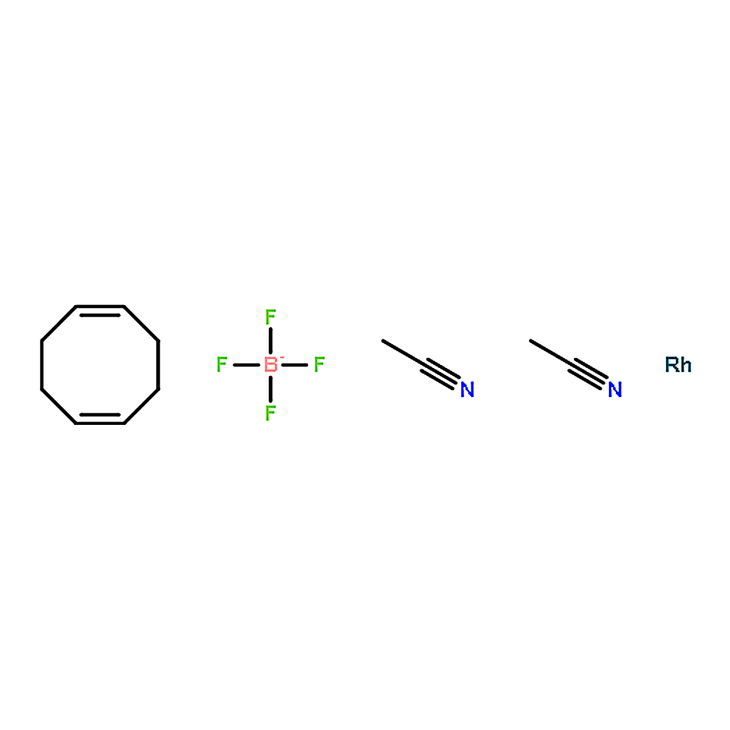 RHAWN Bis(acetonitrile)(1,5-cyclooctadiene)rhodium(I)tetrafluoroborate