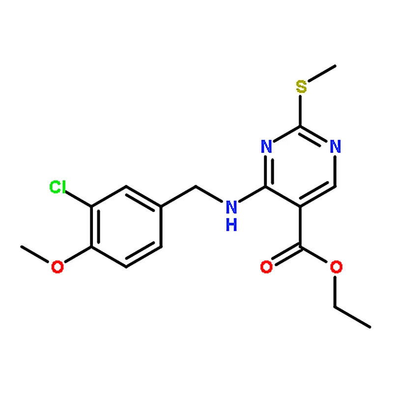 RHAWN Ethyl 4-((3-chloro-4-methoxybenzyl)amino)-2-(methylthio)pyrimidine-5-carboxylate