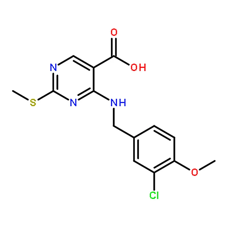 RHAWN 4-((3-Chloro-4-methoxybenzyl)amino)-2-(methylthio)pyrimidine-5-carboxylic acid