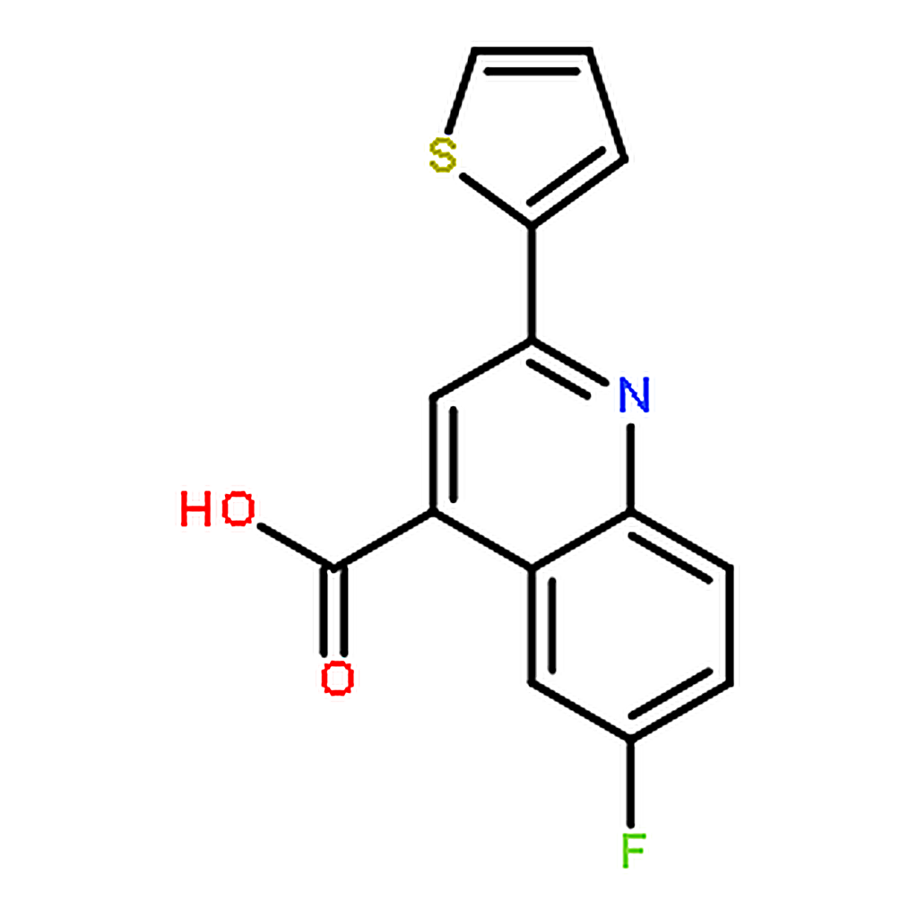 RHAWN 6-Fluoro-2-thiophen-2-yl-quinoline-4-carboxylic acid