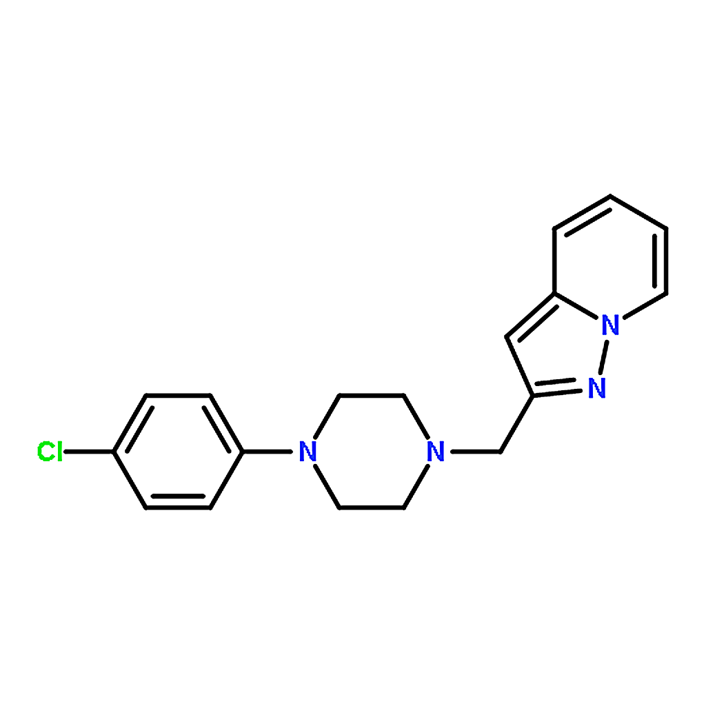 RHAWN 2-((4-(4-Chlorophenyl)piperazin-1-yl)methyl)pyrazolo[1,5-a]pyridine