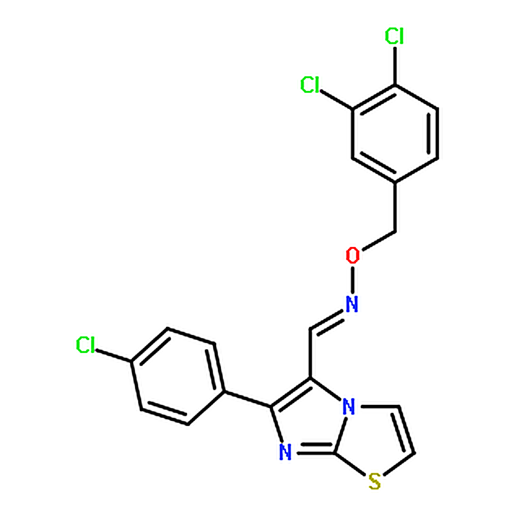 RHAWN 6-(4-Chlorophenyl)imidazo[2,1-b]thiazole-5-carbaldehyde O-(3,4-dichlorobenzyl) oxime