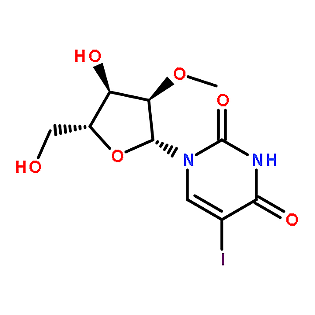 RHAWN 1-((2R,3R,4R,5R)-4-Hydroxy-5-(hydroxymethyl)-3-methoxytetrahydrofuran-2-yl)-5-iodopyrimidine