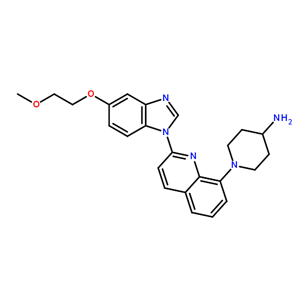 RHAWN 1-[2-[5-(2-methoxyethoxy)benzimidazol-1-yl]quinolin-8-yl]piperidin-4-amine