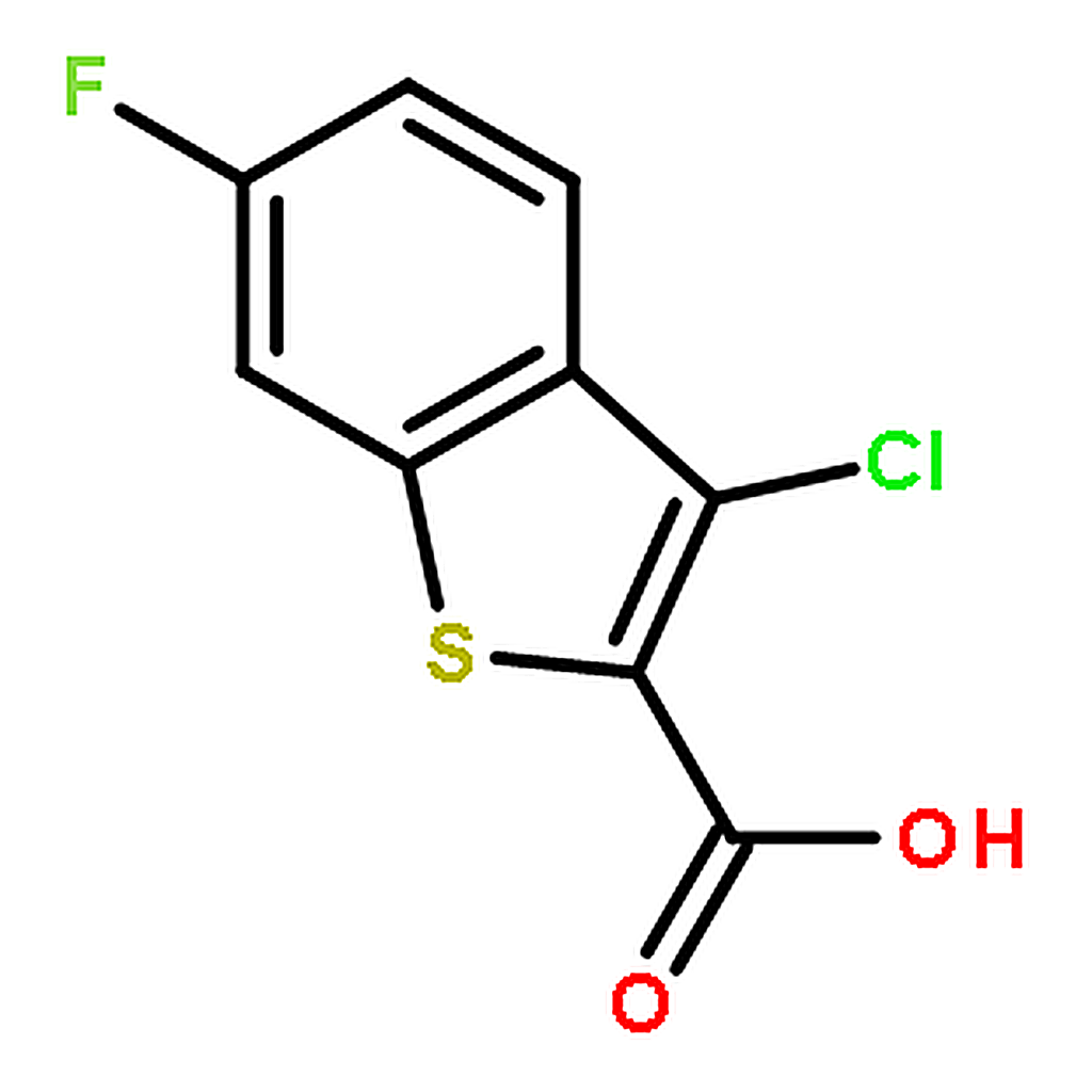 RHAWN 3-<WBR>Chloro-<WBR>6-<WBR>fluorobenzo[<I>b</I>]<WBR>thiophene-<WBR>2-<WBR>carboxylic acid