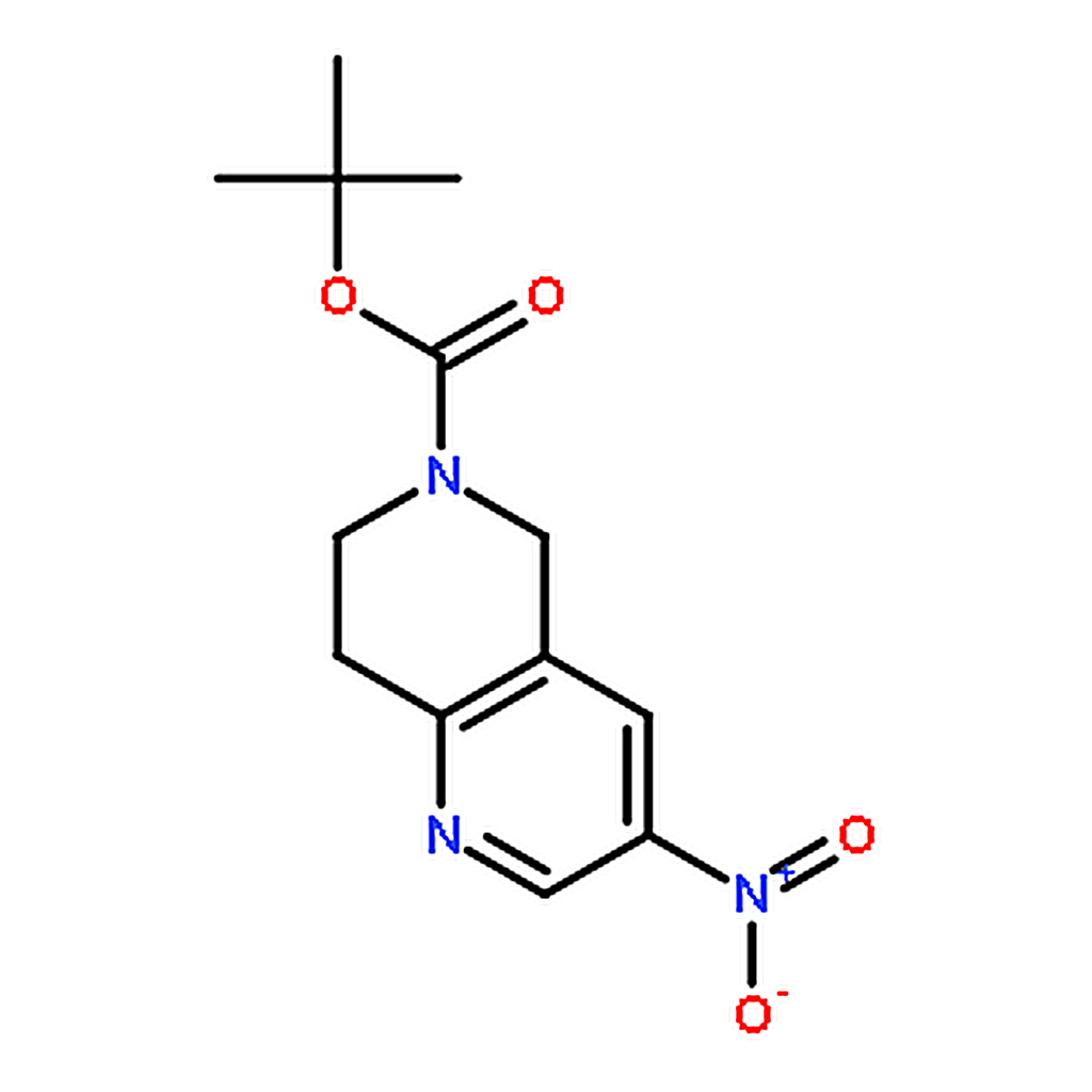 RHAWN tert-Butyl 3-nitro-7,8-dihydro-1,6-naphthyridine-6(5H)-carboxylate