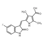 RHAWN (Z)-5-((5-Fluoro-2-oxoindolin-3-ylidene)methyl)-2,4-dimethyl-1H-pyrrole-3-carboxylic acid