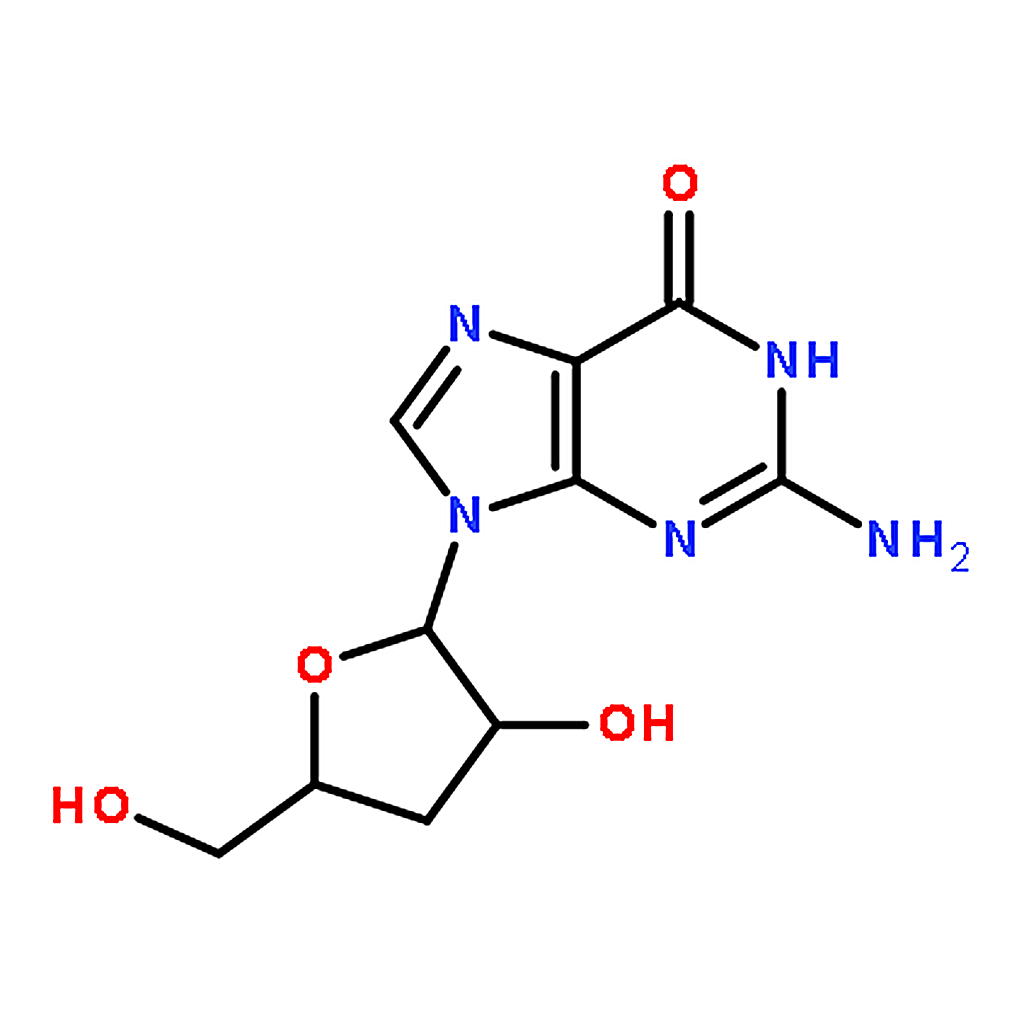 RHAWN 2-Amino-9-((2R,3R,5S)-3-hydroxy-5-(hydroxymethyl)tetrahydrofuran-2-yl)-1H-purin-6(9H)-one