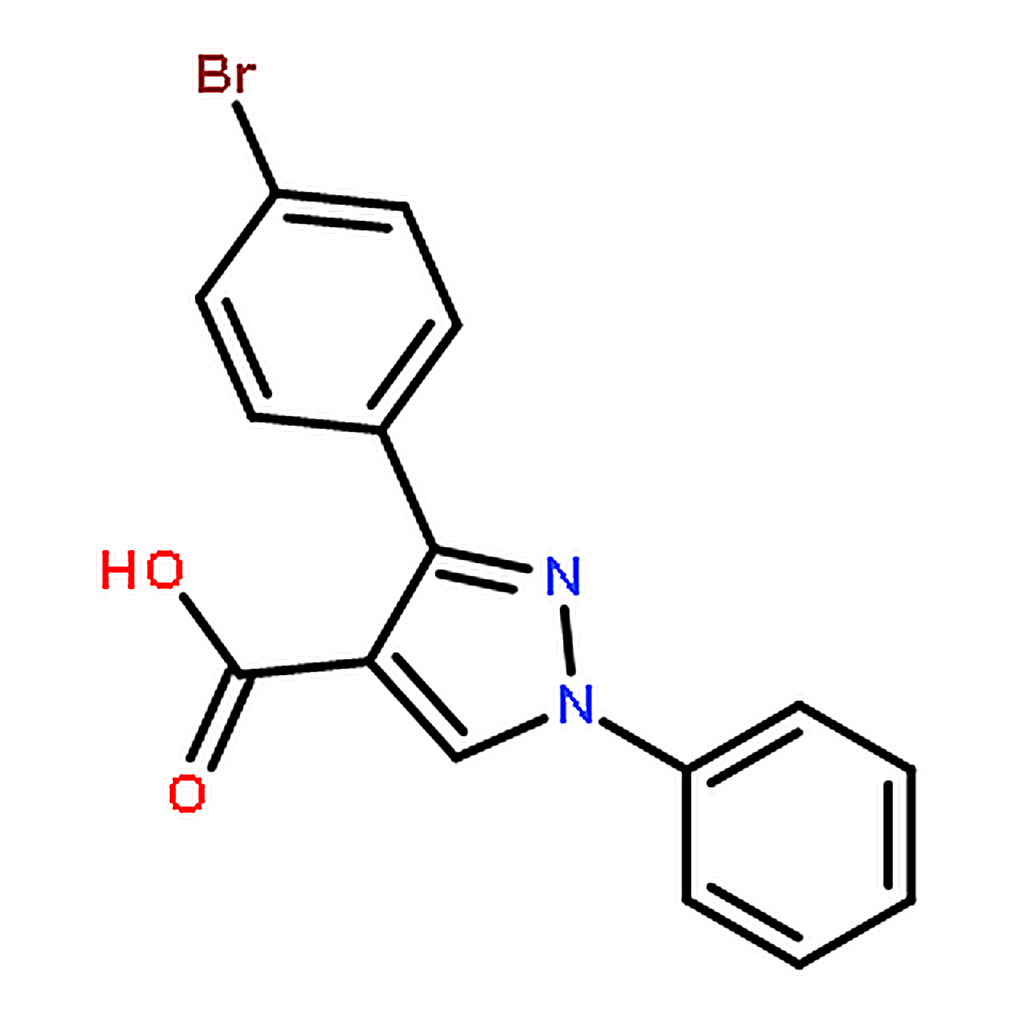 RHAWN 3-(4-Bromophenyl)-1-phenyl-1h-pyrazole-4-carboxylic acid