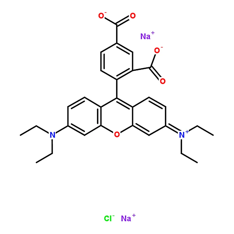 RHAWN Xanthylium,9-(2,4-dicarboxyphenyl)-3,6-bis(diethylamino)-,chloride,disodium salt