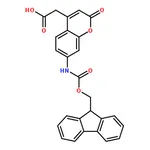 RHAWN 2-(7-((((9H-Fluoren-9-yl)methoxy)carbonyl)amino)-2-oxo-2H-chromen-4-yl)acetic acid
