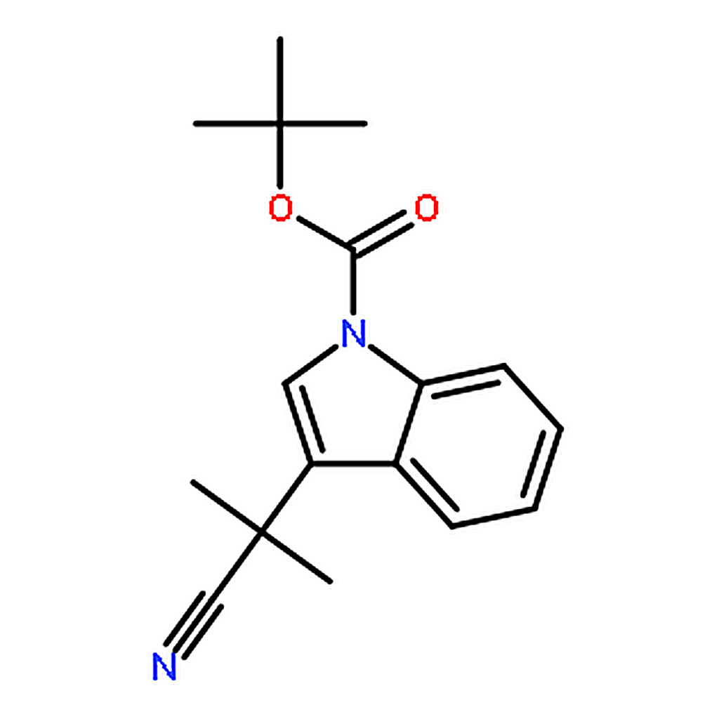 RHAWN tert-Butyl 3-(2-cyanopropan-2-yl)-1H-indole-1-carboxylate