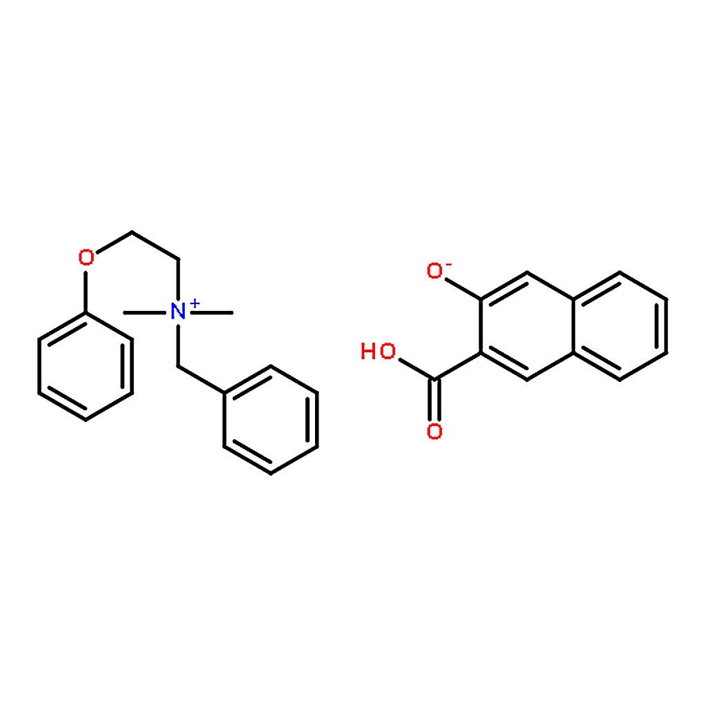 RHAWN N-Benzyl-N,N-dimethyl-2-phenoxyethanaminium 3-hydroxy-2-naphthoate