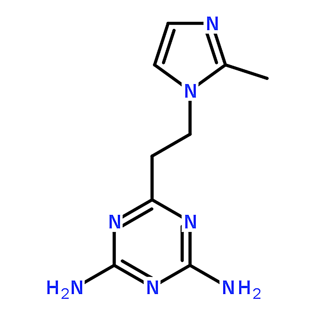 RHAWN 2,4-Diamino-6-[2-(2-methyl-1-imidazolyl)ethyl]-1,3,5-triazine