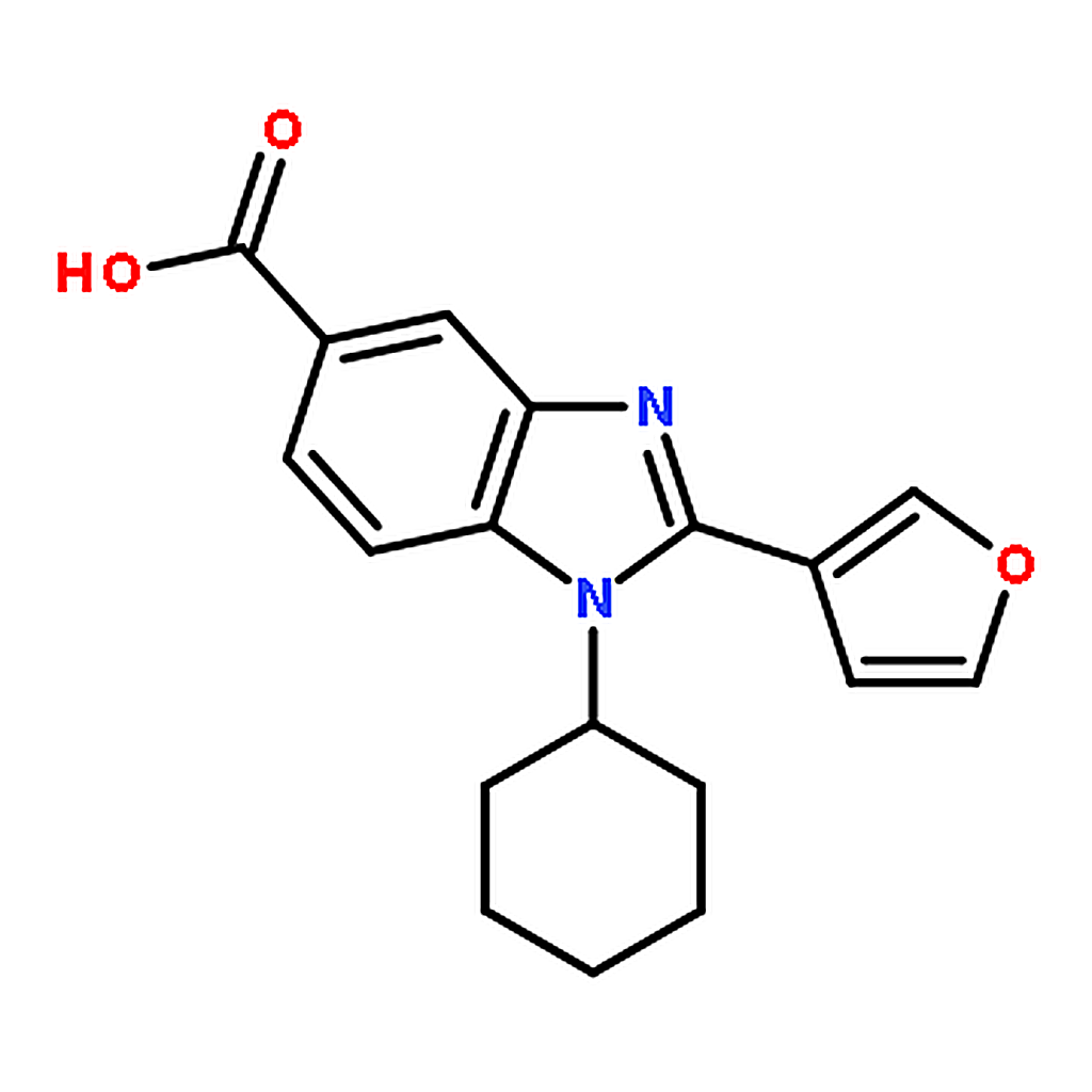RHAWN 1-CYCLOHEXYL-2-(FURAN-3-YL)-1H-BENZO[D]IMIDAZOLE-5-CARBOXYLIC ACID