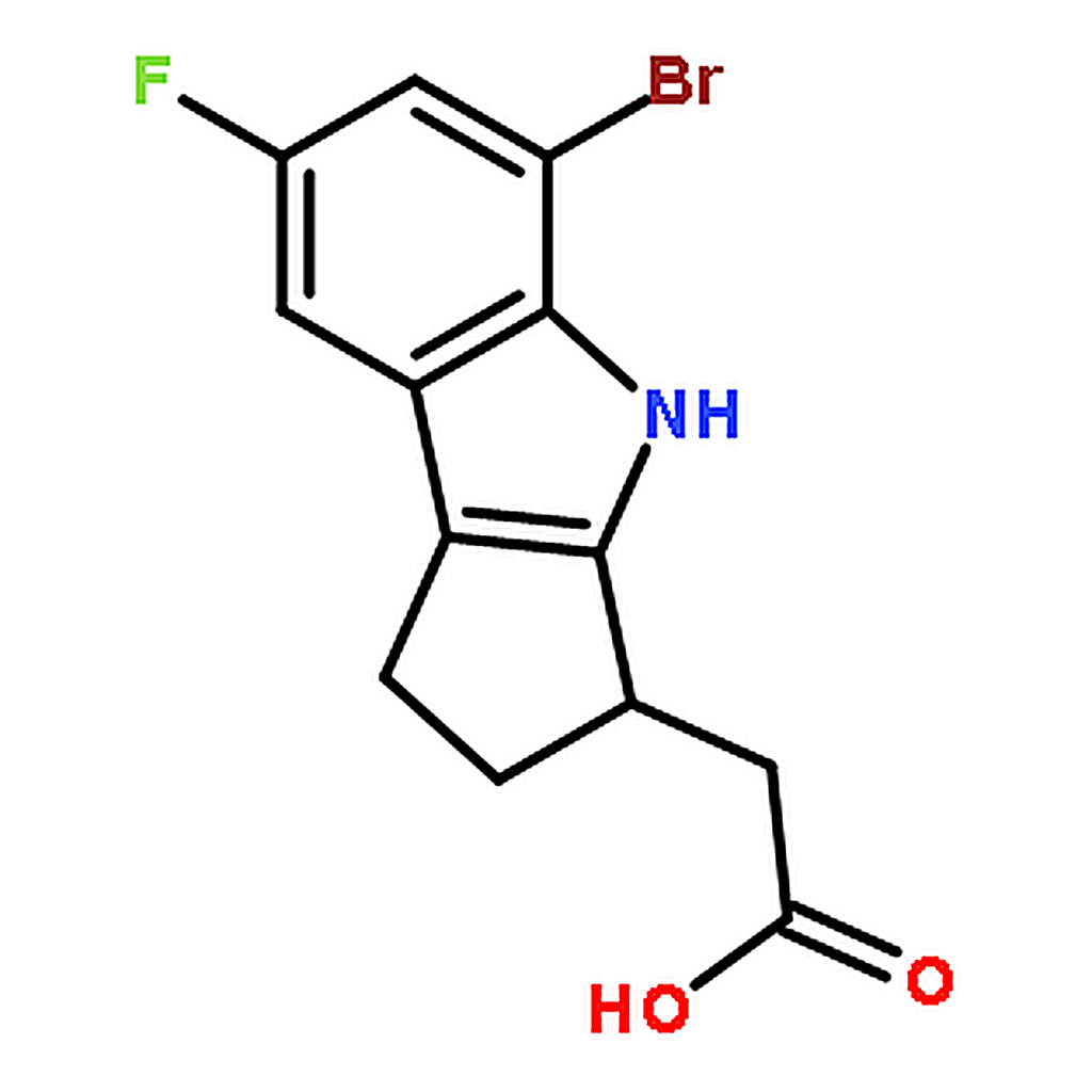 RHAWN 2-(5-Bromo-7-fluoro-1,2,3,4-tetrahydrocyclopenta[b]indol-3-yl)acetic acid