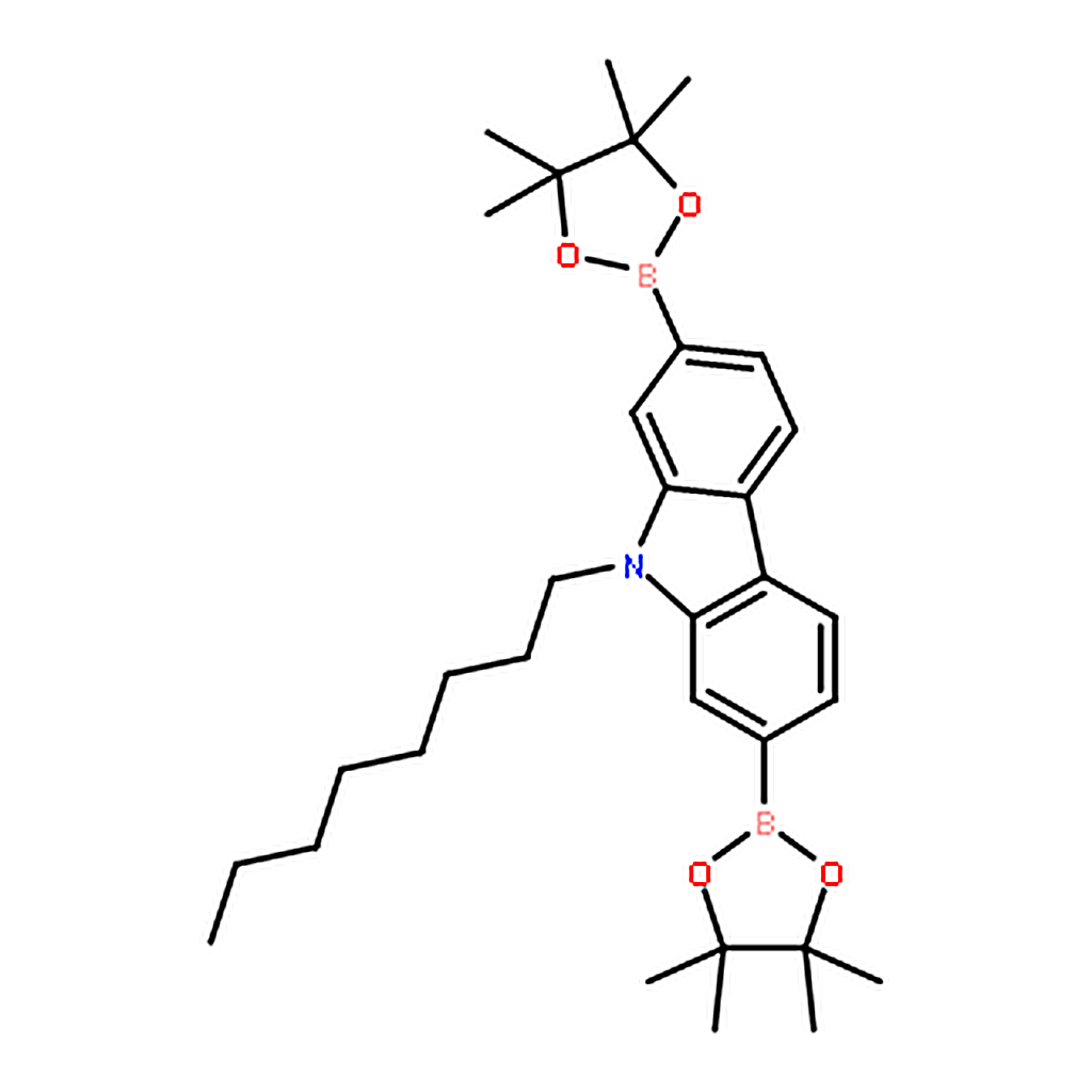 RHAWN 9-Octyl-2，7-bis(4，4，5，5-tetramethyl-1，3，2-dioxaborolan-2-yl)-9H-carbazole