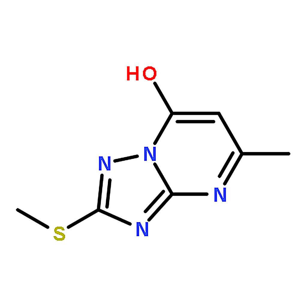 RHAWN 7-Hydroxy-5-methyl-2-methylthio-[1,2,4]triazolo[1,5-<i>a</i>]pyrimidine