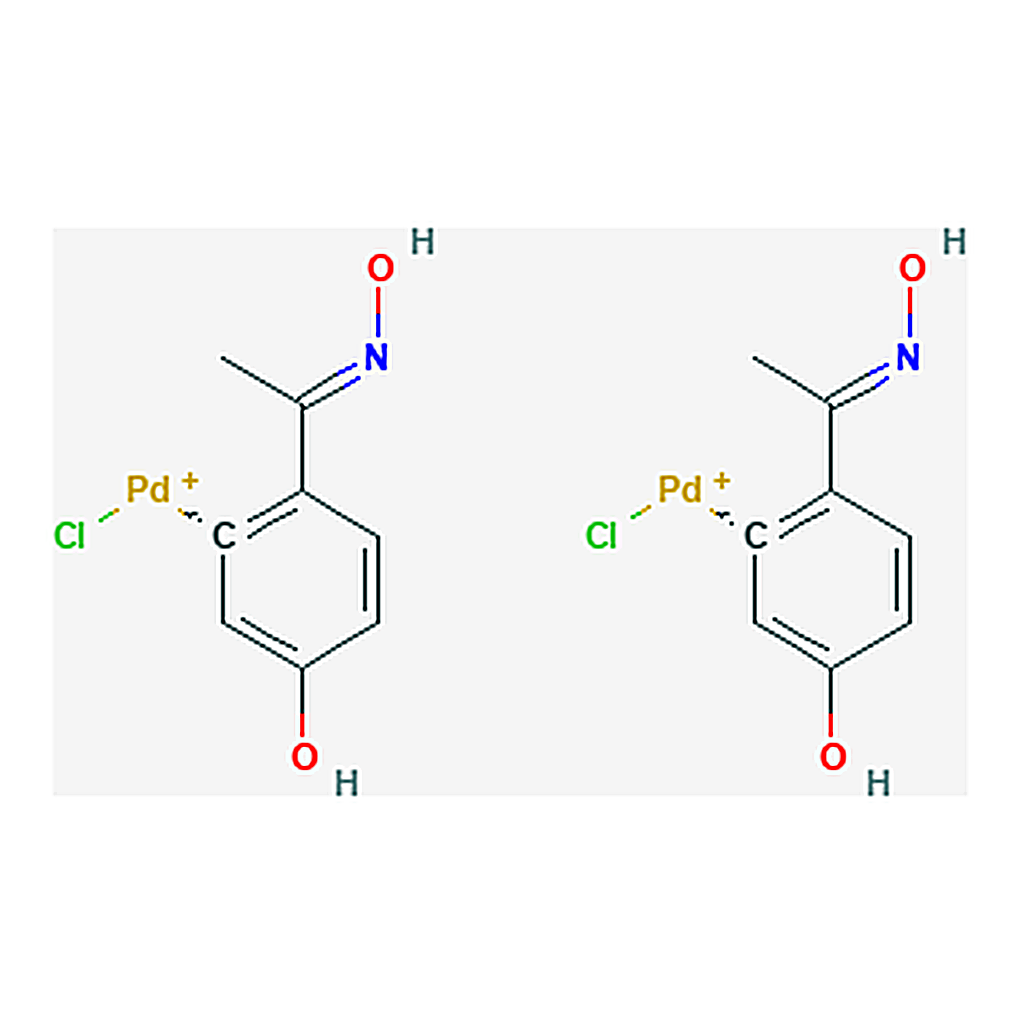 RHAWN Di-┢-chlorobis[5-hydroxy-2-[1-(hydroxyimino)ethyl]phenyl]palladium Dimer
