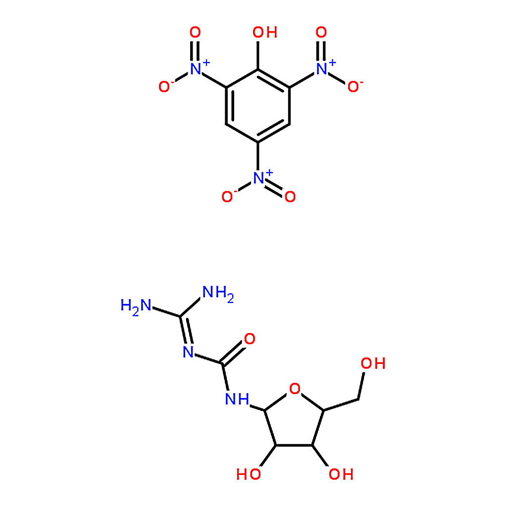 RHAWN 1-(Diaminomethylene)-3-(beta-D-ribofuranosyl)urea Picrate
