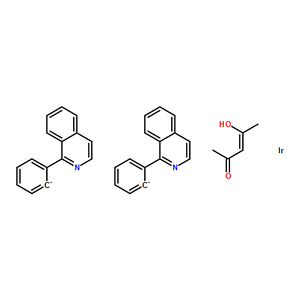 RHAWN Bis(1-phenyl-isoquinoline)(acetylacetonato)iridium(III)