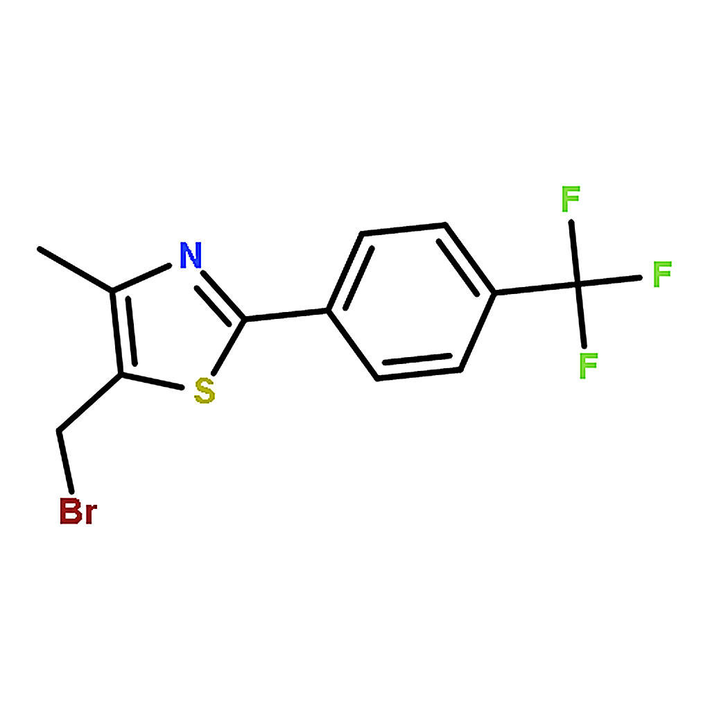 RHAWN 5-(Bromomethyl)-4-methyl-2-(4-(trifluoromethyl)phenyl)thiazole