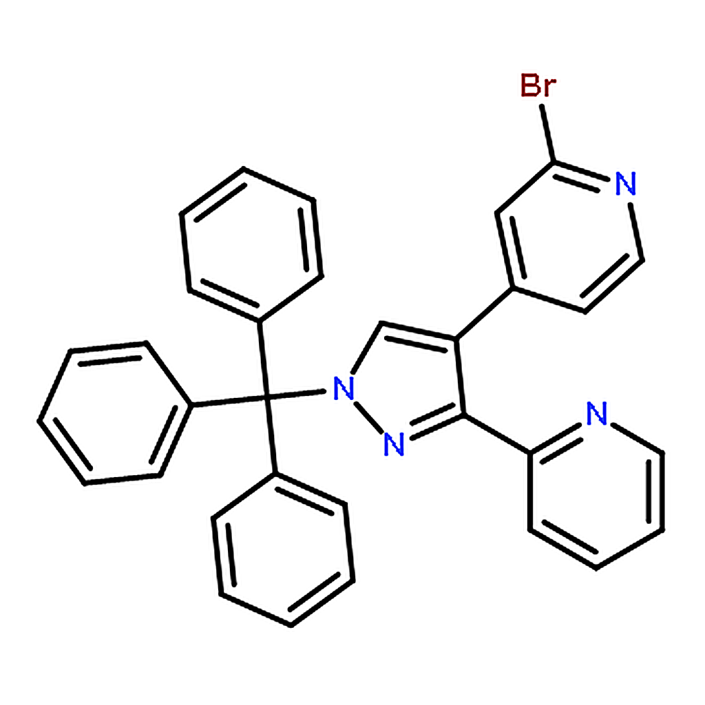 RHAWN 2-Bromo-4-(3-(pyridin-2-yl)-1-trityl-1H-pyrazol-4-yl)pyridine