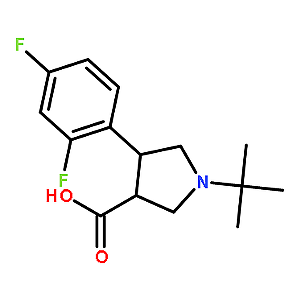 RHAWN (3S,4R)-1-tert-Butyl-4-(2,4-difluorophenyl)pyrrolidine-3-carboxylic acid
