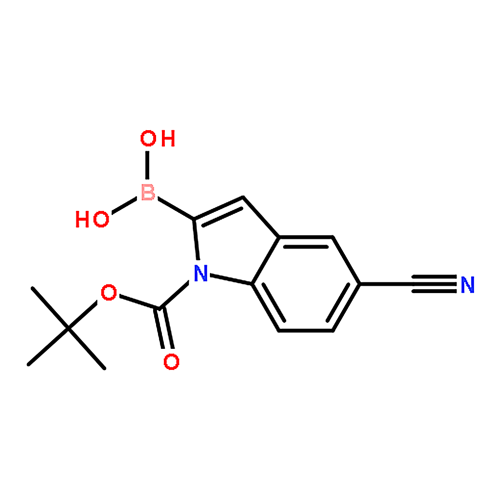RHAWN (1-(tert-Butoxycarbonyl)-5-cyano-1H-indol-2-yl)boronic acid