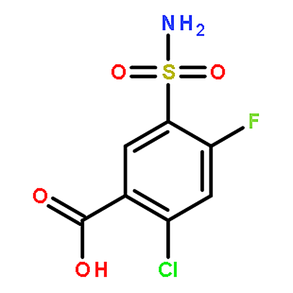 RHAWN 2-Chloro-4-fluoro-5-sulfamoylbenzoic acid