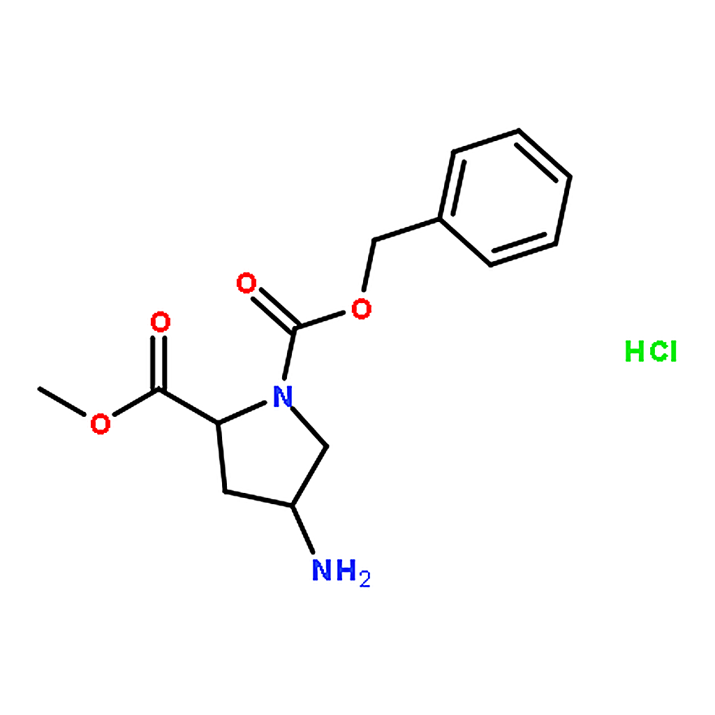 RHAWN (2R,4S)-1-Benzyl 2-methyl 4-aminopyrrolidine-1,2-dicarboxylate hydrochloride