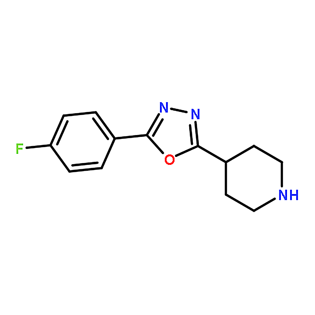 RHAWN 4-[5-(4-Fluorophenyl)-1，3，4-oxadiazol-2-yl]piperidine