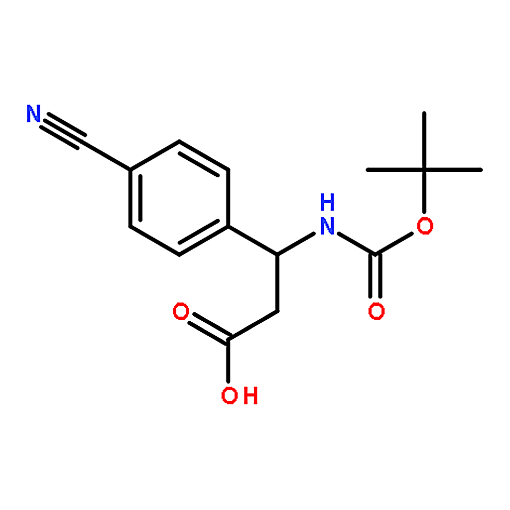 RHAWN (S)-3-((tert-Butoxycarbonyl)amino)-3-(4-cyanophenyl)propanoic acid