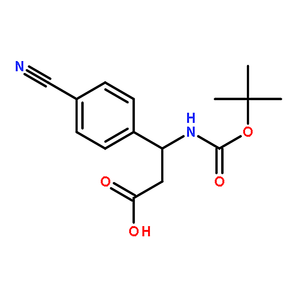 RHAWN (R)-3-((tert-Butoxycarbonyl)amino)-3-(4-cyanophenyl)propanoic acid