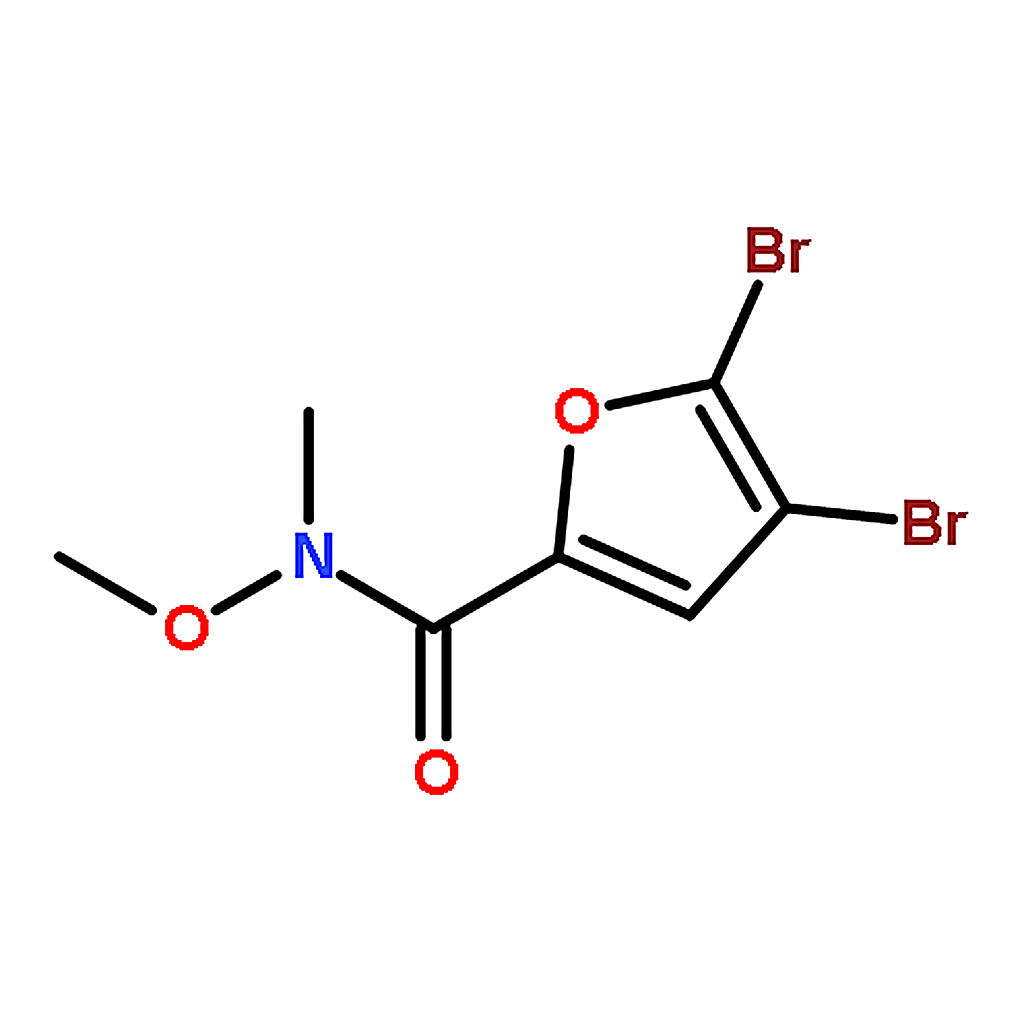 RHAWN 4,5-Dibromo-<i>N</i>-methoxy-<i>N</i>-methyl-2-furancarboxamide