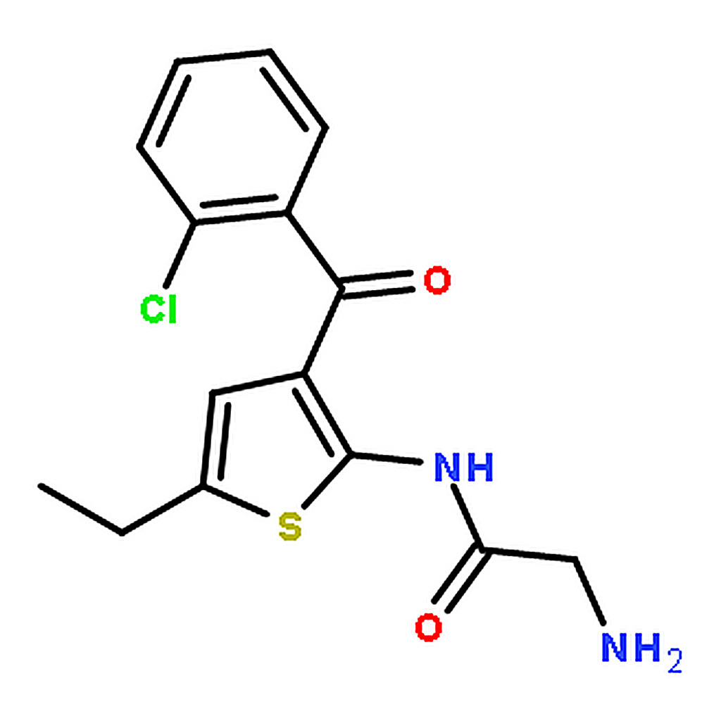 RHAWN 2-Amino-N-(3-(2-chlorobenzoyl)-5-ethylthiophen-2-yl)acetamide