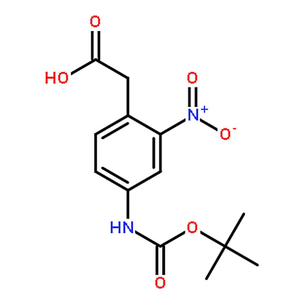 RHAWN 2-(4-((tert-Butoxycarbonyl)amino)-2-nitrophenyl)acetic acid