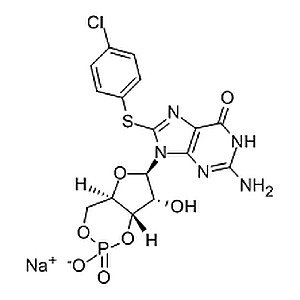RHAWN 8-(4-CHLOROPHENYLTHIO)GUANOSINE 3',5'-CYCLIC MONOPHOSPHATE SODIUM SALT