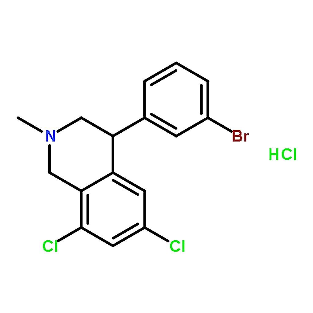 RHAWN 4-(3-Bromophenyl)-6，8-dichloro-2-methyl-1，2，3，4-tetrahydroisoquinoline hydrochloride
