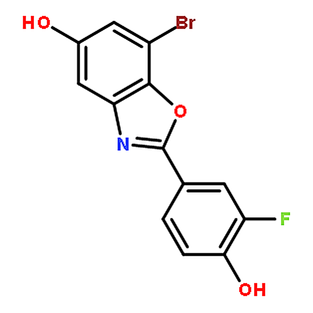 RHAWN 7-Bromo-2-(3-fluoro-4-hydroxyphenyl)benzo[d]oxazol-5-ol