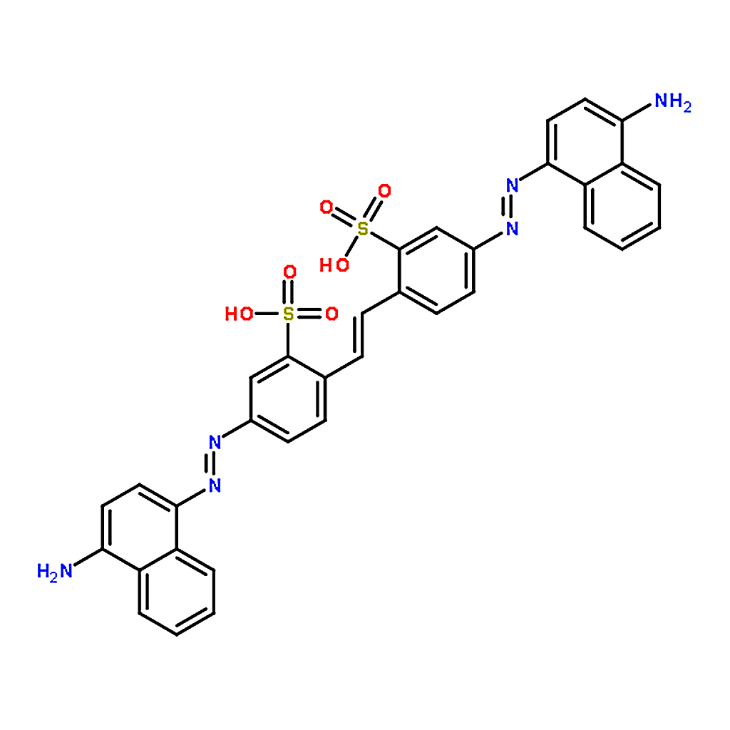 RHAWN 4，4’-Bis(4-amino-1-naphthylazo)-2，2’-stilbenedisulfonic Acid， 90%