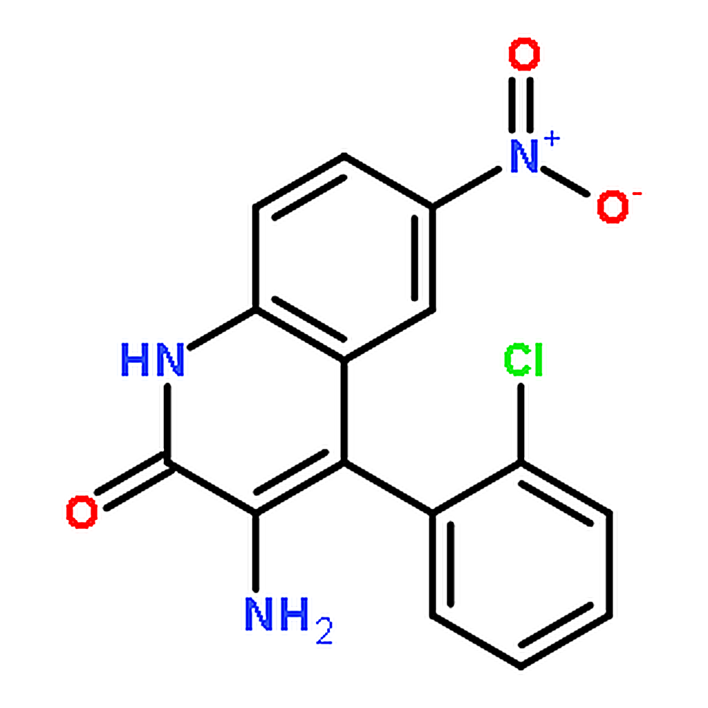 RHAWN 3-Amino-4-(2-chlorophenyl)-6-nitroquinolin-2(1H)-one