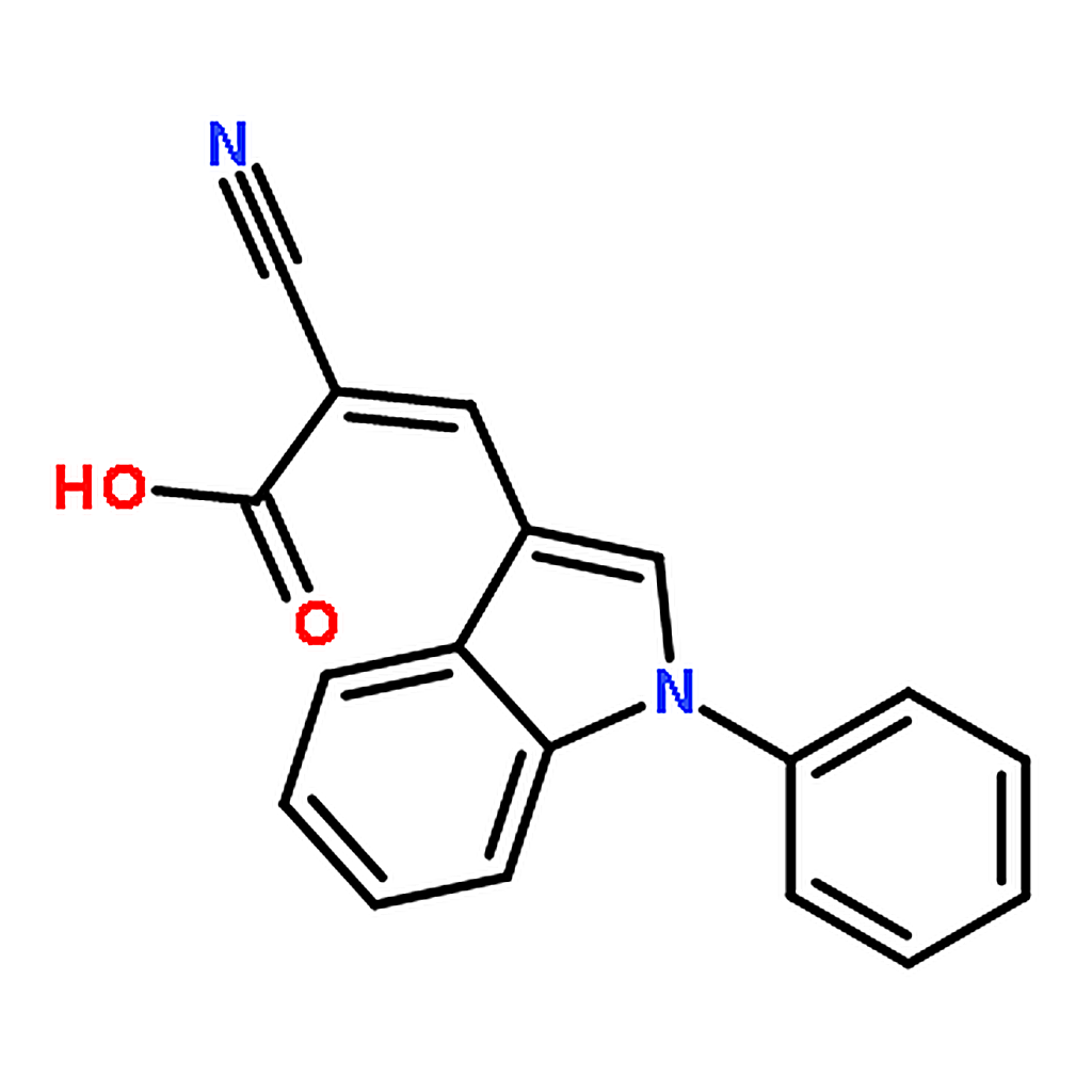 RHAWN (E)-2-cyano-3-(1-phenylindol-3-yl)prop-2-enoic acid