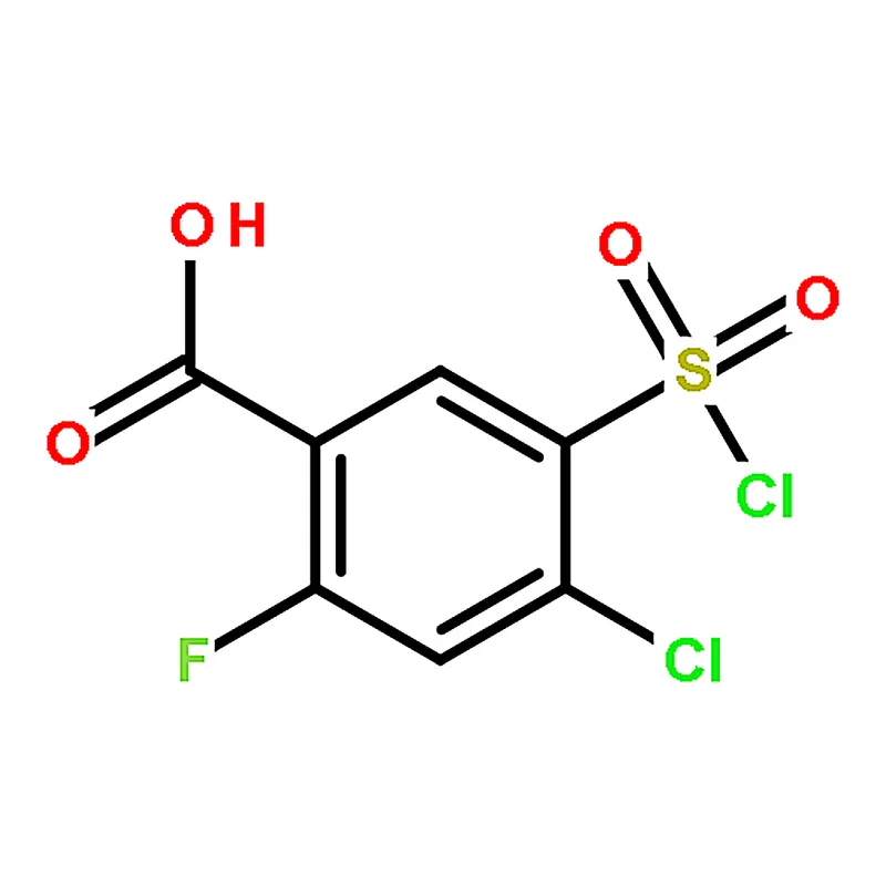 RHAWN 4-Chloro-5-(chlorosulfonyl)-2-fluorobenzoic acid