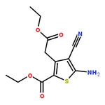 RHAWN Ethyl 5-amino-4-cyano-3-(2-ethoxy-2-oxoethyl)thiophene-2-carboxylate