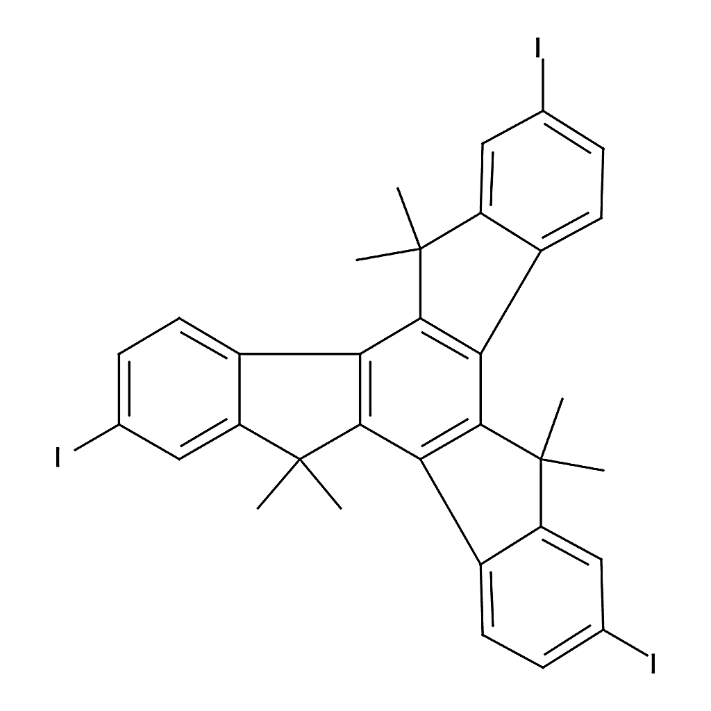 RHAWN 10，15-Dihydro-2，7，12-triiodo-5，5，10，10，15，15-hexamethyl-5H-tribenzo[a，f，k]trindene